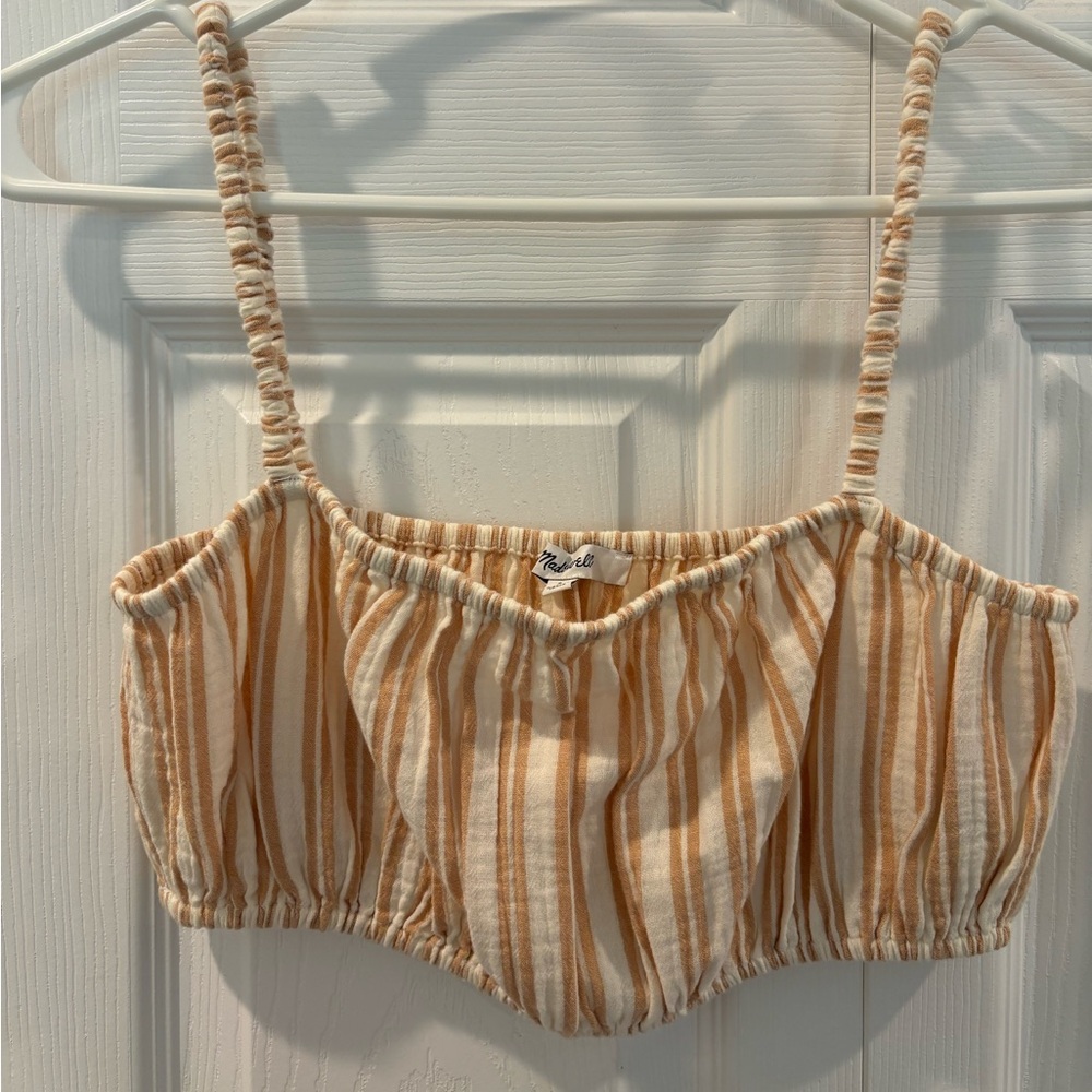 Madewell Lightestspun Cover-Up Bubble Crop Top